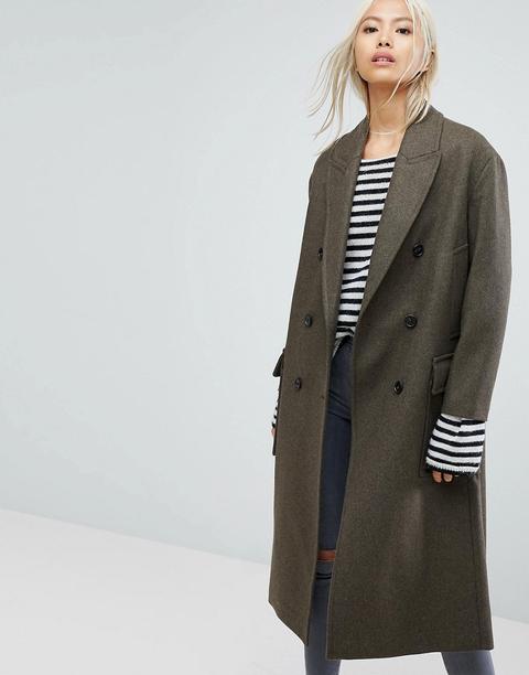 Allsaints - Rhea Radix - Cappotto Lungo - Verde