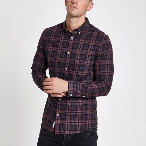 Purple Check Long Sleeve Shirt