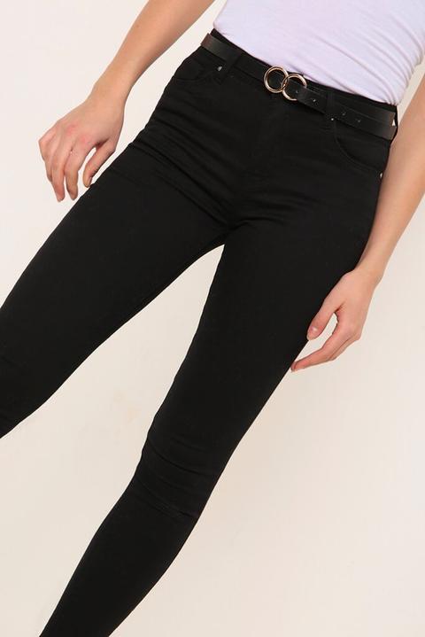 Black High Waisted Skinny Fit Jeans