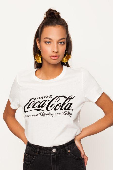 T-shirt Bianca Coca Cola