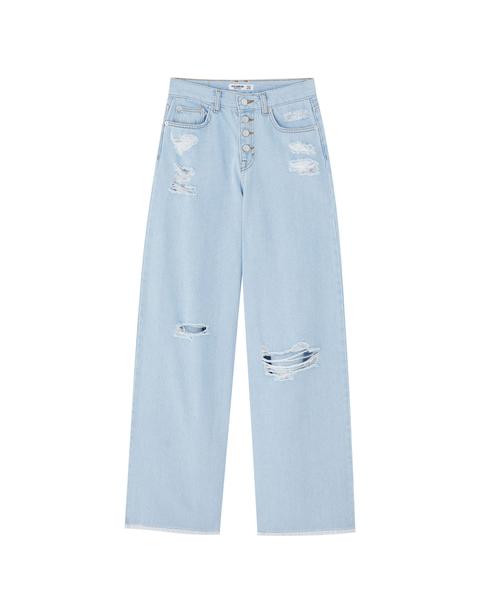 Jeans Wide Leg Rotos