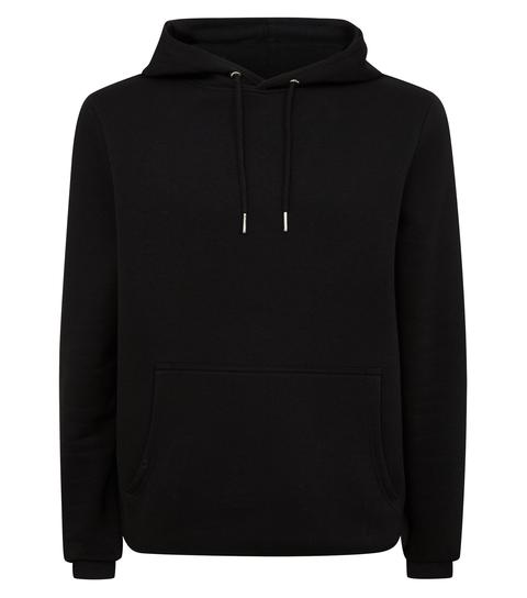 Men's Black Pocket Front Hoodie New Look