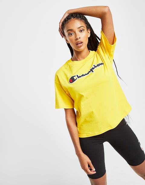 womens yellow champion shirt