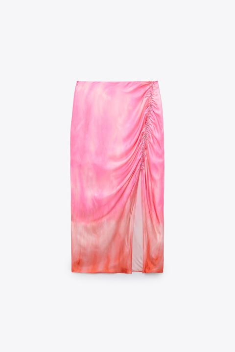 Falda Drapeada Tie Dye