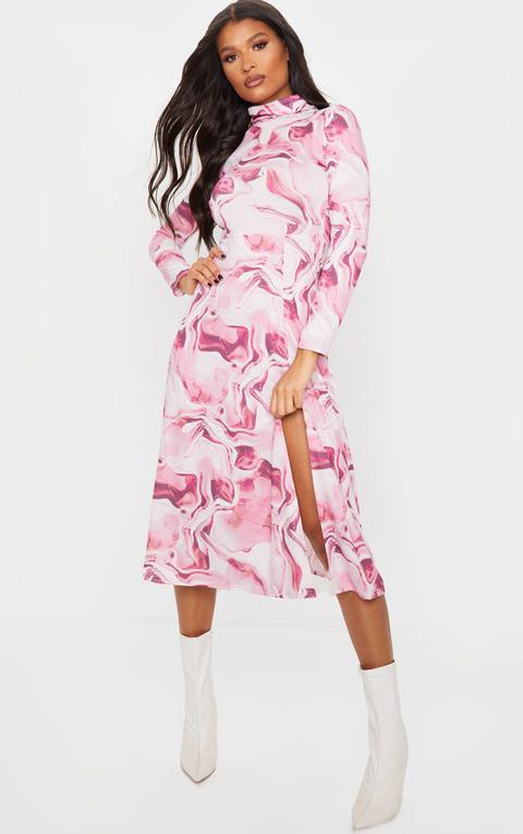robe rose pale mi longue