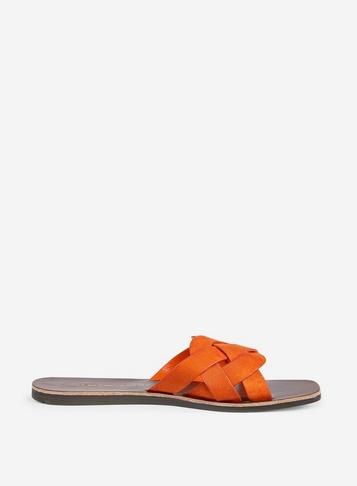Womens Orange 'faro' Mules- Orange, Orange