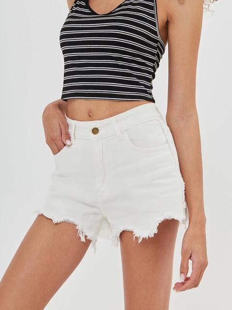 Shorts Denim Bajo Crudo