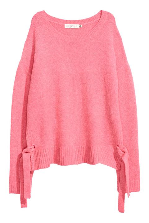 Jersey Con Tiras De Anudar - Rosa