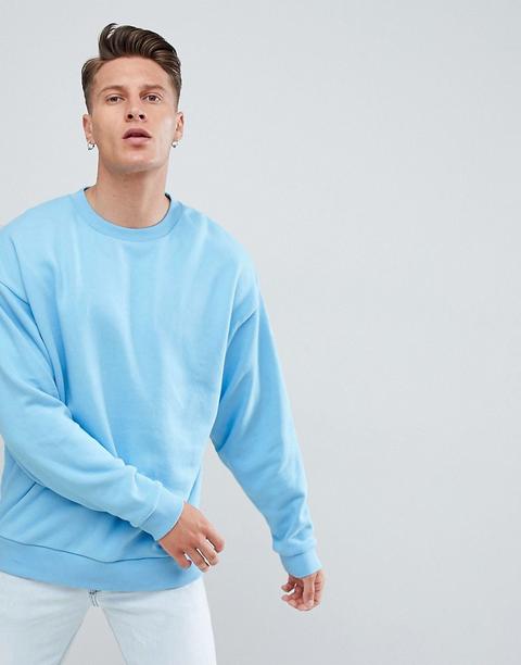 Asos Design - Felpa Oversize Blu - Blu