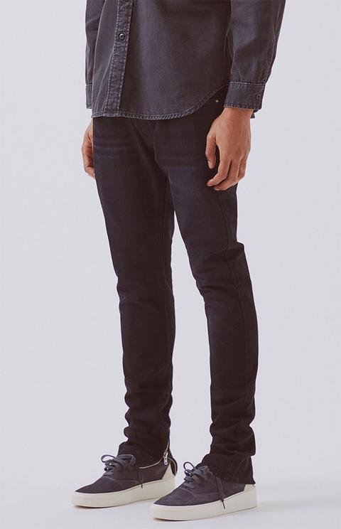 Fog Essentials Black Skinny Taper Jeans 