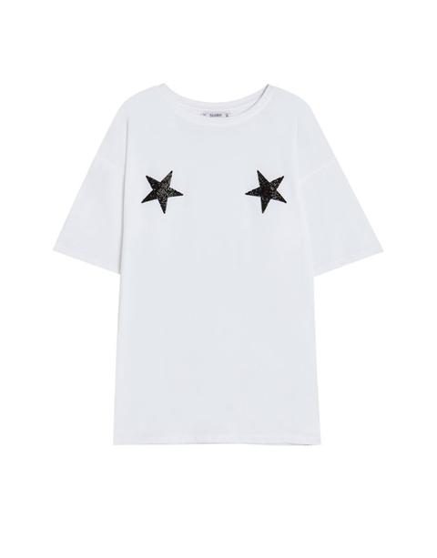 Camiseta Con Parche De Estrellas