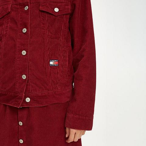 tommy jeans corduroy crest trucker jacket