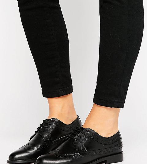 Zapatos Oxford De Cuero De Corte Amplio Mai De Asos