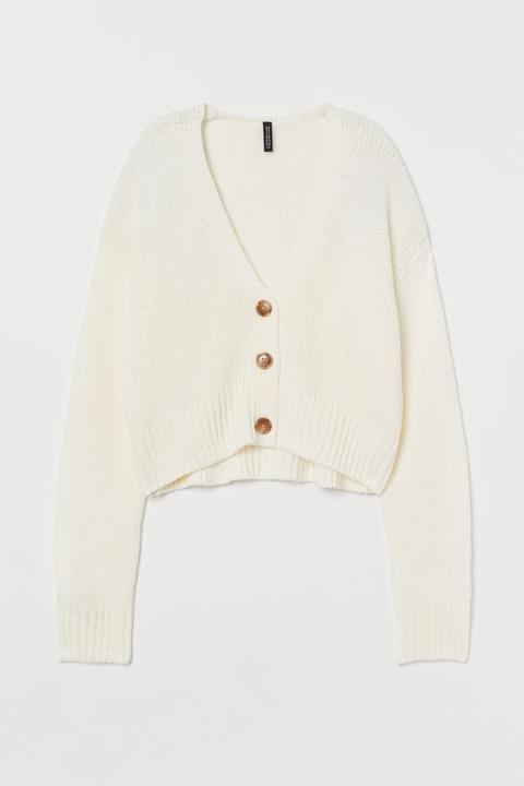 Boxy-style Cardigan - White