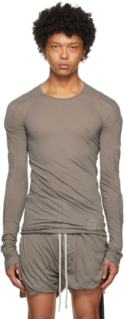 Rick Owens Drkshdw Brown Scarification Long Sleeve T-shirt