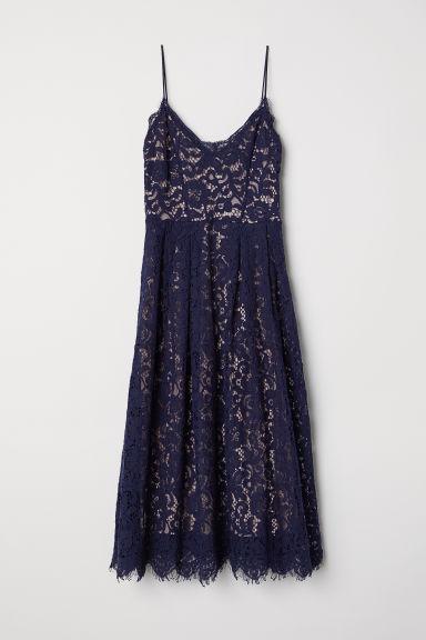 H & M - Abito In Pizzo - Blu