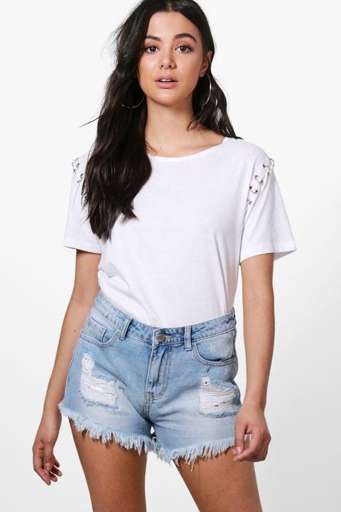 Minishorts Denim Desgastados Con Locura