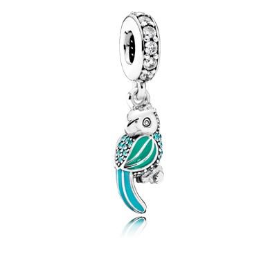 Charm Pendente Pappagallo Tropicale