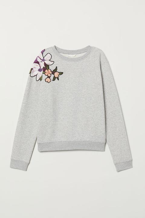 Sudadera Con Estampado - Gris