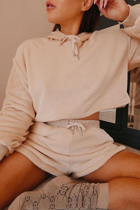 Stone Hoodies - Lorna Luxe Stone Terri Cropped Hoodie