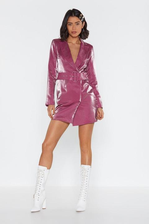 Shiny A River Belted Blazer Dress