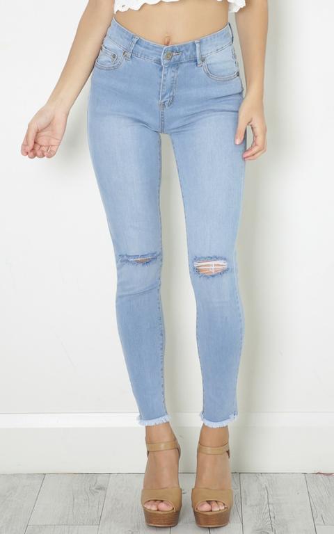 Jenny Skinny Jeans In Light Wash