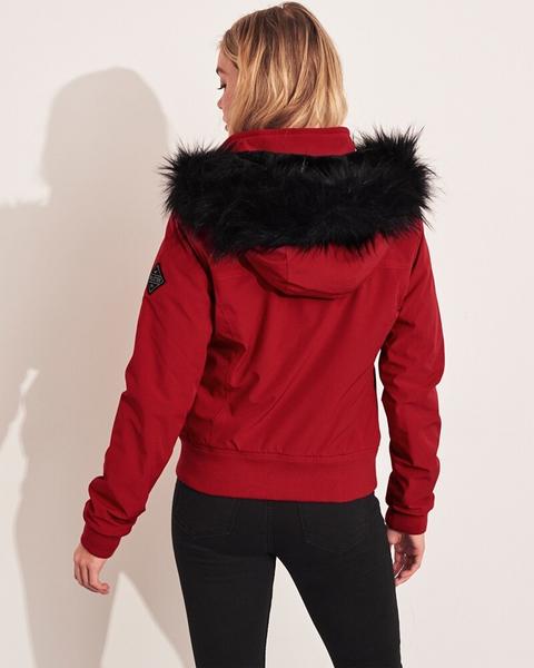 red hollister jacket women's