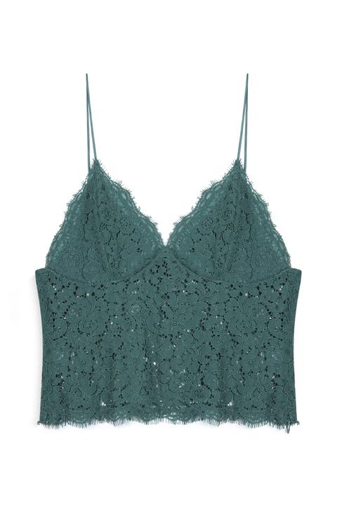 Bralette Verde In Pizzo