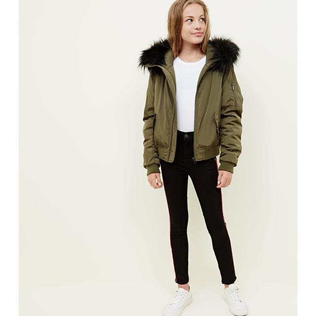 girls hooded bomber jacket