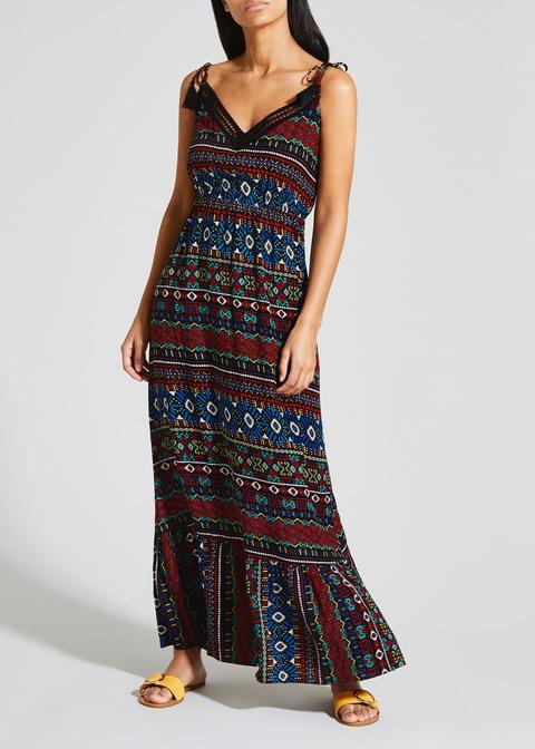 Aztec Strappy Maxi Dress