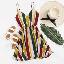 Vestido De Rayas De Tirantes
