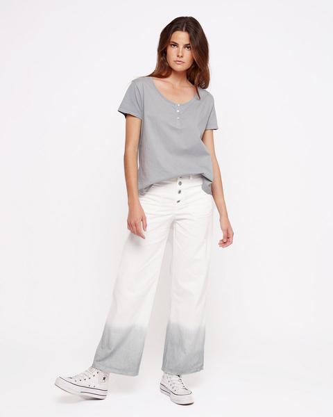 Pantalones Bajo Color Gris
