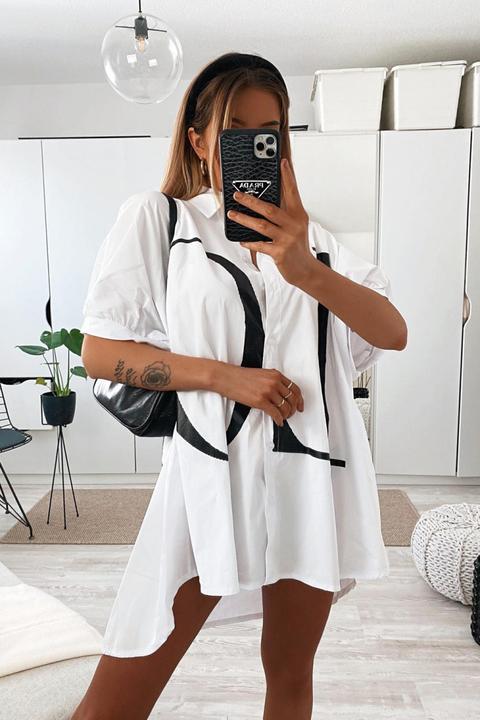 Robe blanche online oversize