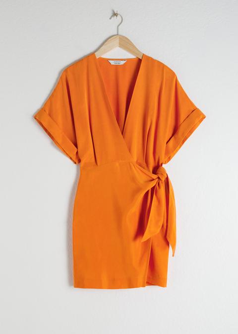 kimono wrap mini dress