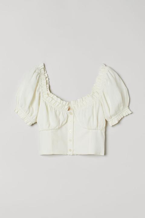 Blusa Cropped - Blanco