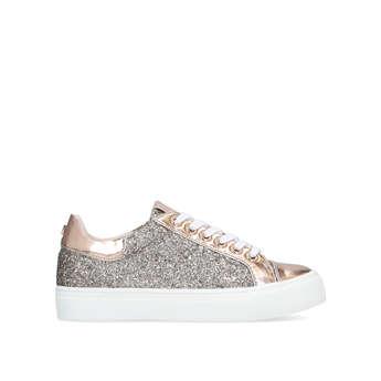 gold carvela trainers