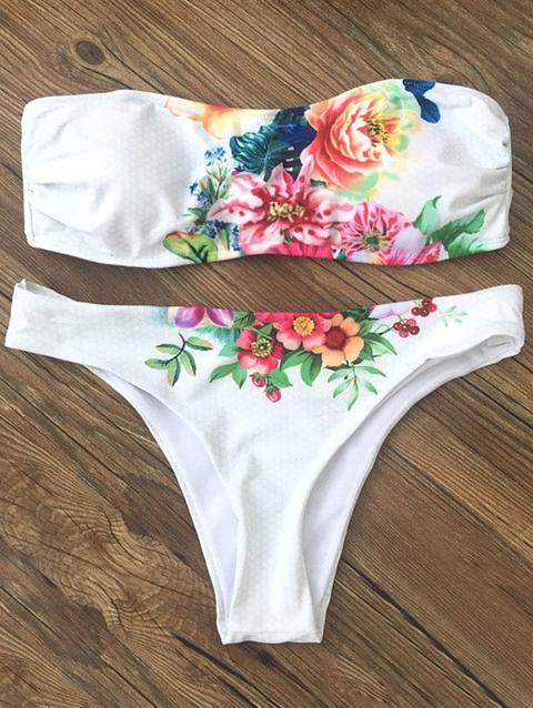 Bandeau Floral Bikini