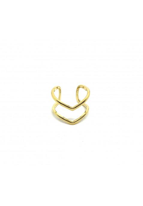 Anillo Doble V Gold