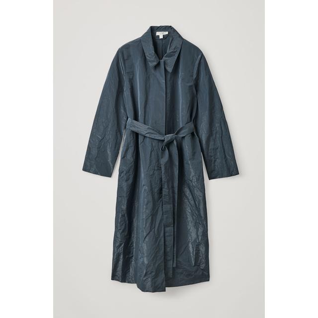 belted rain coat