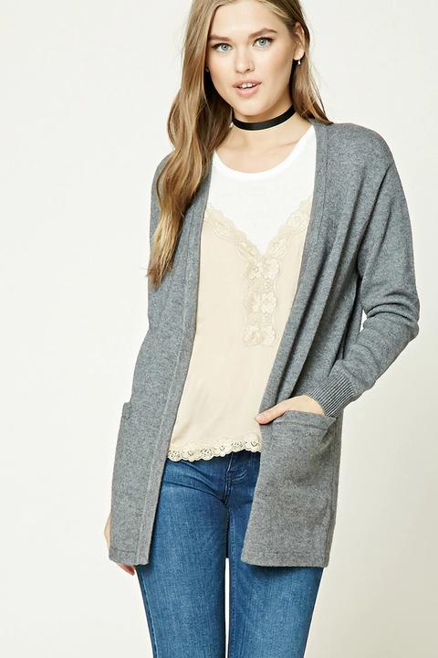 Longline Open-front Cardigan