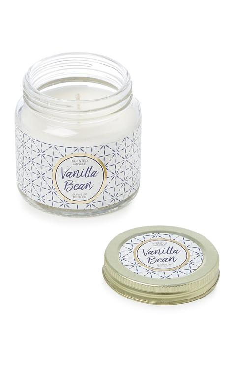 Candela In Vasetto Stampato Vanilla Bean