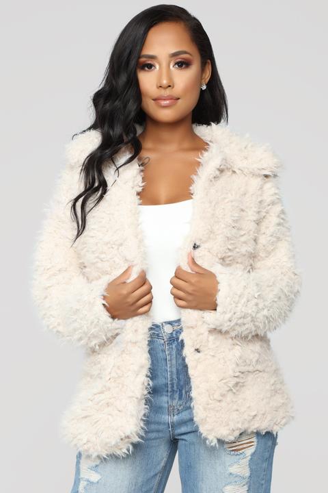 Great Feels Fuzzy Jacket - Taupe