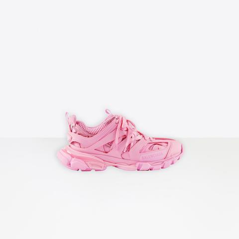 Track Sneaker In Pink Mesh And Nylon