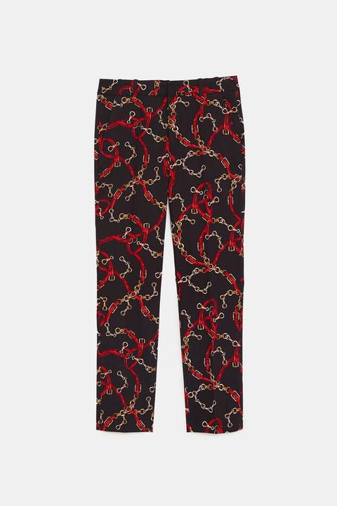 Pantaloni A Sigaretta Con Catene