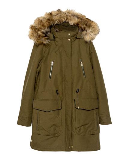 Parka Algodón Forrada Pelo