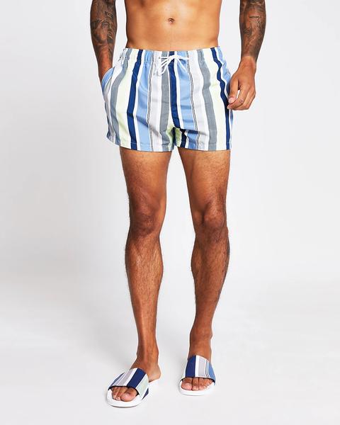 White Stripe Swim Shorts
