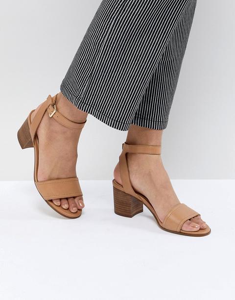 Aldo - Hellbraune Sandalen Mit Blockabsatz - Bronze