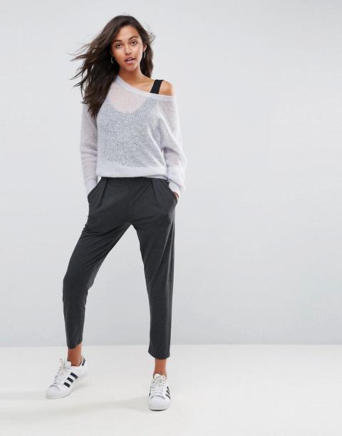 Asos Ultimate - Pantaloni In Jersey Con Pinces - Grigio