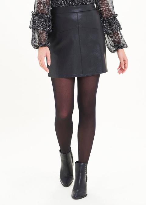 Leather Look Mini Skirt