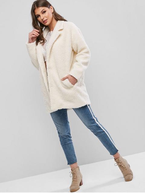 zaful fuzzy coat